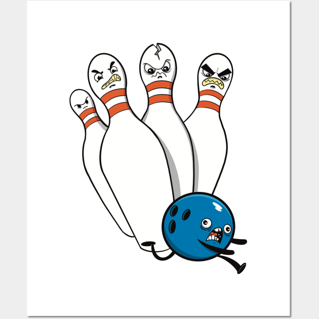 Rise of the Bowling Pins Wall Art by Narwhal-Scribbles